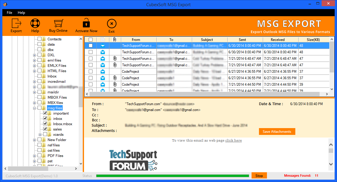 MSG File Format Converter to PDF