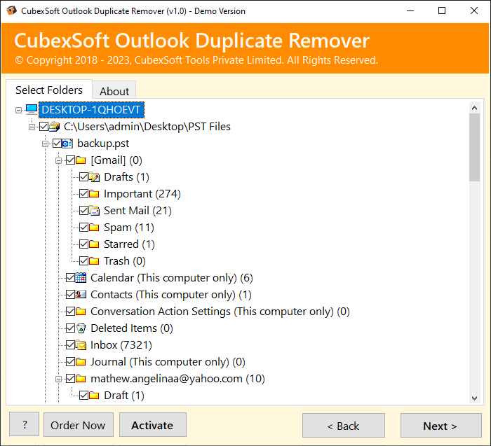eliminate outlook pst duplicate contacts