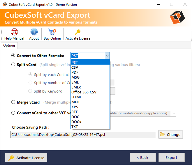 can you import vcf to outlook